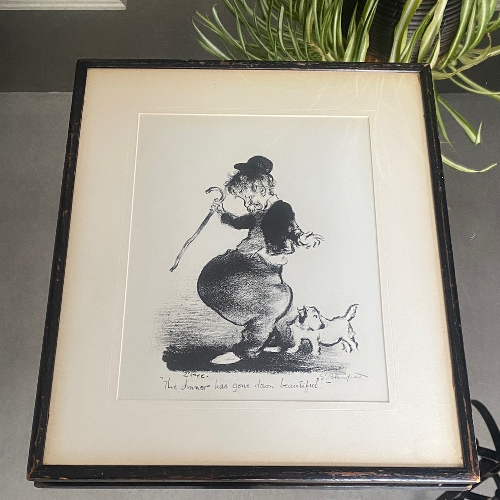 Edmund Blampied R.E. (Jersey, 1886-1966) "The Dinner Has Gone Down Beautiful"